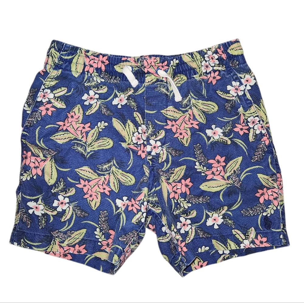 Polo by Ralph Lauren Floral Kids Shorts - Blue and Pink